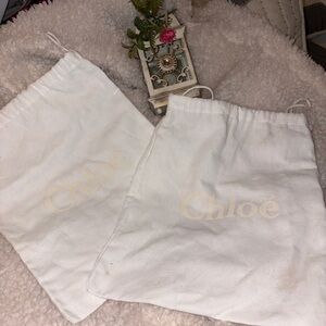 Chloe White Dust Bags set of two